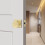 Brushed Gold Door Knobs 2 Pack, Keyless Interior Knobs for Bedroom and Bathroom, Heavy Duty Zinc Alloy 4