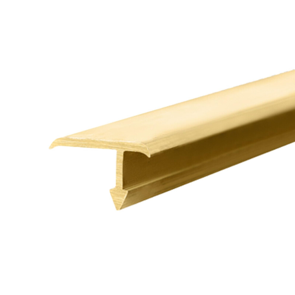 Brushed Solid Brass Floor Transition Strip, Cuttable Doorway T Molding For Laminate Tile Vinyl Floors 9351714606042
