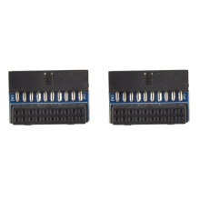 2X Adattatore USB 3.0 da 90 Gradi Nero USB 3.0 da 20 Pin Maschio un Femmina L Girare Ad Angolo Retto Adattatore di Alimentazione Scheda Madre Angolata