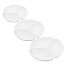 3Grid Plastic Paint Palette Set for Watercolor and Oil Painting, Durable Easy Clean 3Pack