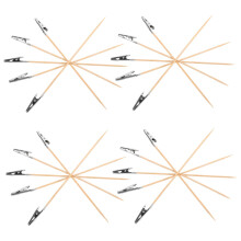 20Pcs Model Painting Alligator Clip Sticks Set with Secure Grip and 360 Adjustable Wood Handles