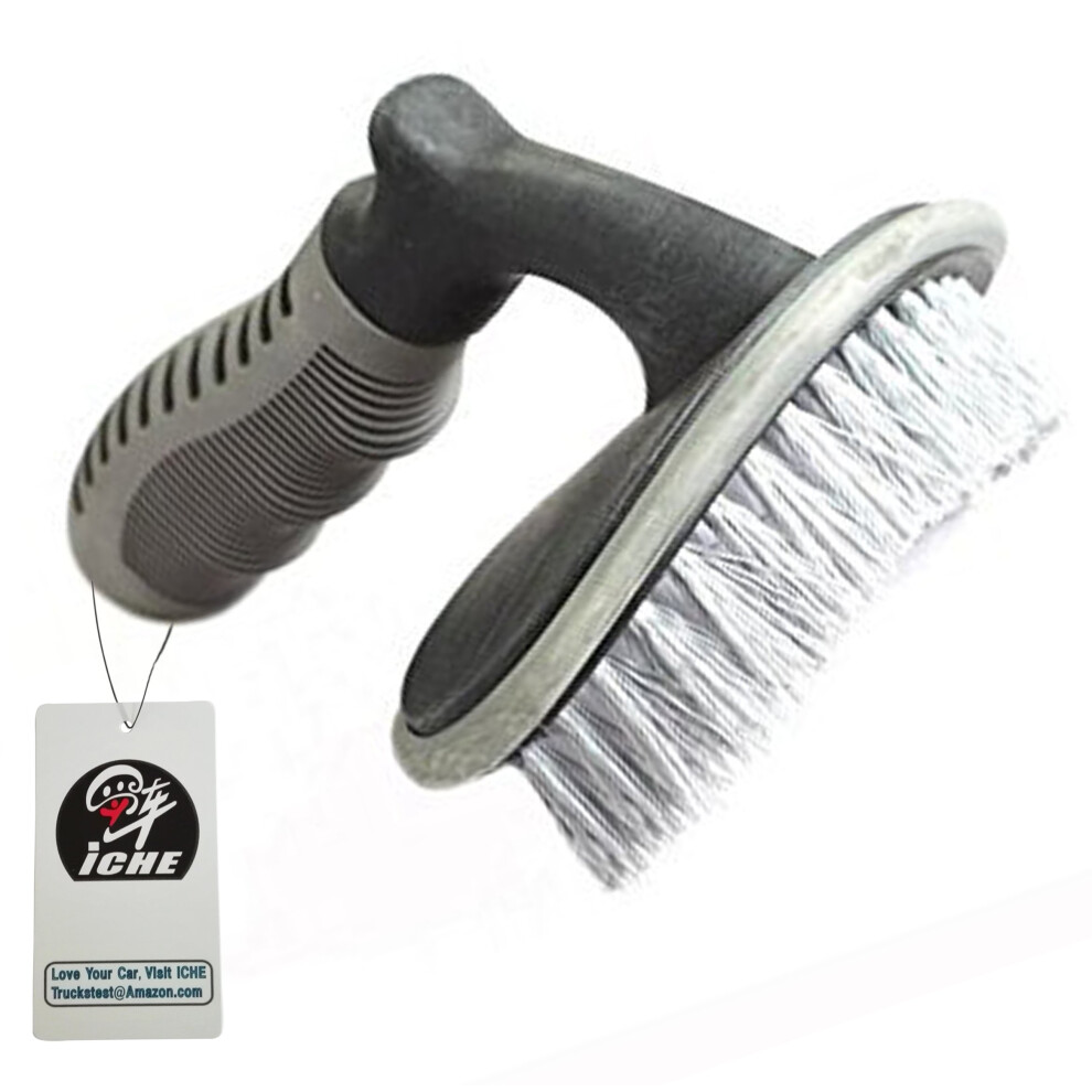 Car Wheel Brush With Nonscratch Bristles For Deep Grime Removal And Tire Cleaning, Ergonomic Grip 9330225461050