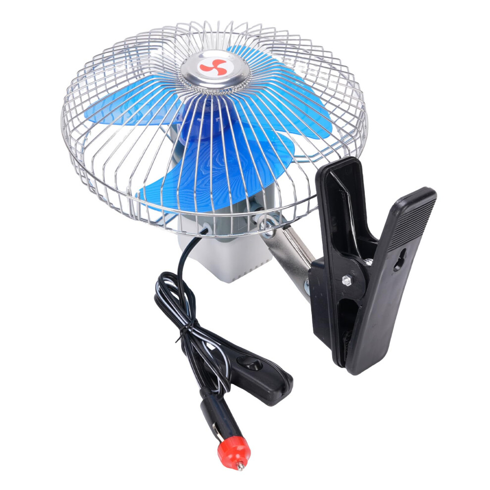 Car Oscillating Fan 24V Truck Fan Quiet Dual Speed Clamp Mount Cooling For Suv Rv 9351714606851