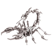 Metal Scorpion Model 3D Puzzle with Adjustable Joints, Stainless Steel Mechanical Figurine Decor
