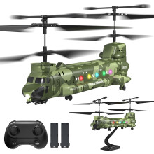 LM19D Army RC Military Helicopter with Altitude Hold, OneKey Takeoff Landing, LED Light Model