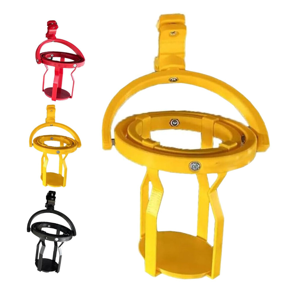 Gyroscopic Anti Spill Cup Holder With 360 Adjustable Clip For Motorcycle, Truck, Boat, And Scooter (Yellow) Yellow 9073542129806