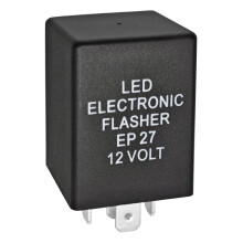 5 Pin EP27 LED Flasher Relay 12V Electronic Turn Signal Hyper Flash Fix Plug and Play No Resistor Required
