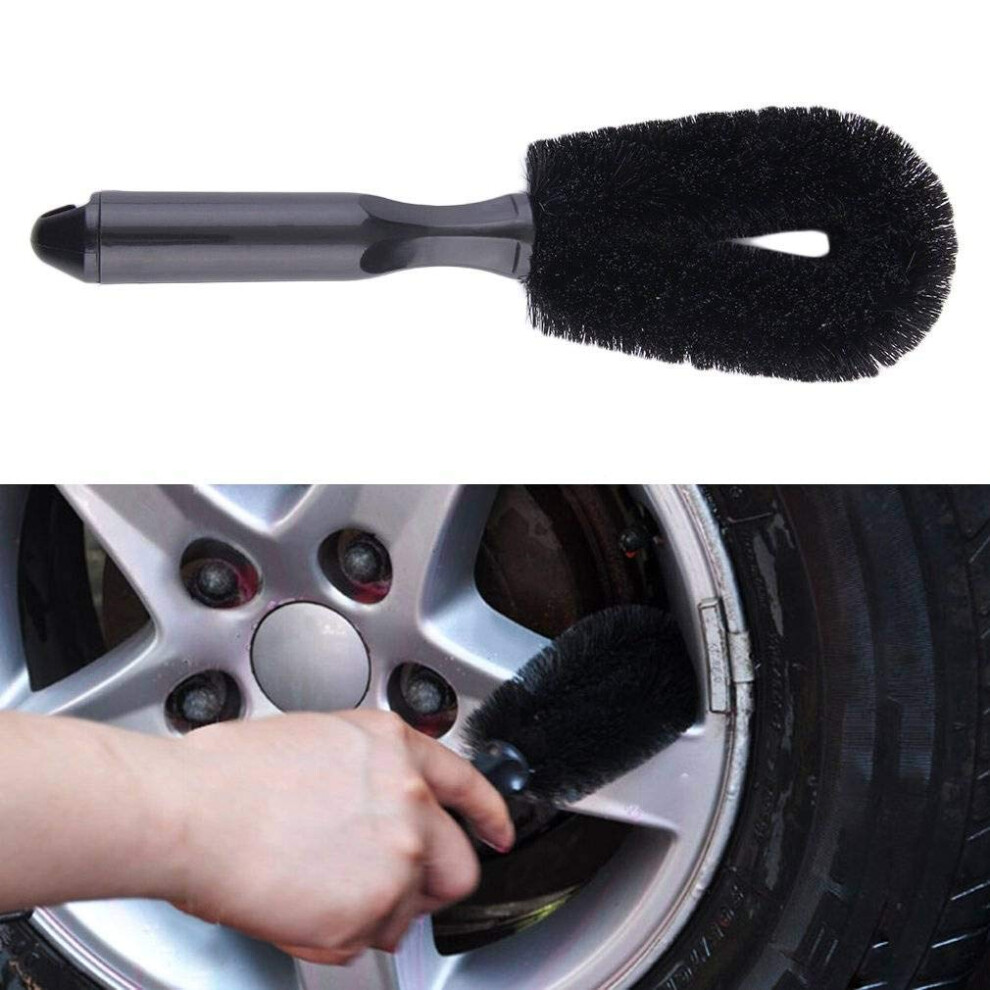 Wheel And Tire Cleaning Brush With Ergonomic Grip Handle, NonâScratch Bristles For Car Detailing 9351714607179