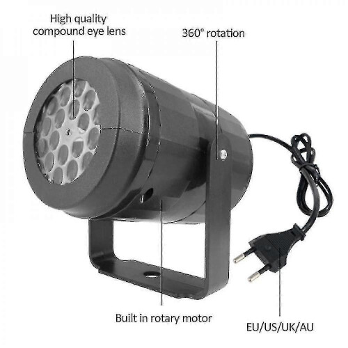 (US Plug) Warm Snow Light Christmas Outdoor Waterproof Led Mobile Laser Projection Light 1