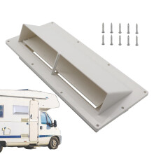 RV Range Hood Vent Cover with Locking Draft Control, Durable ABS RV Stove Vent Cover, Screws Included