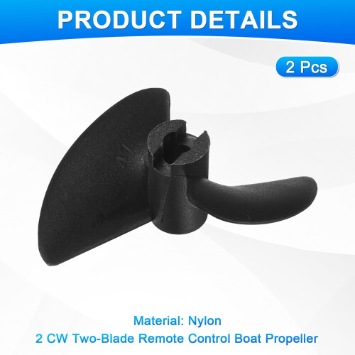 2pcs 47mm RC Boat Propeller 4.8mm Shaft Clockwise 2 Blade Nylon Racing Prop with Efficient Thrust Conversion 2