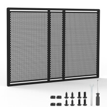 Adjustable RV Screen Door Protector Grille, 2031in Durable RustResistant Guard for Pets and Kids, Black