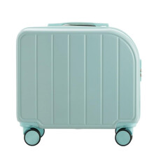 18 Inch Lightweight Carry On Luggage, ABS PC Hard Shell Spinner Suitcase with 360 Silent Wheels and Anti‑Theft Zipper Lock – Blue