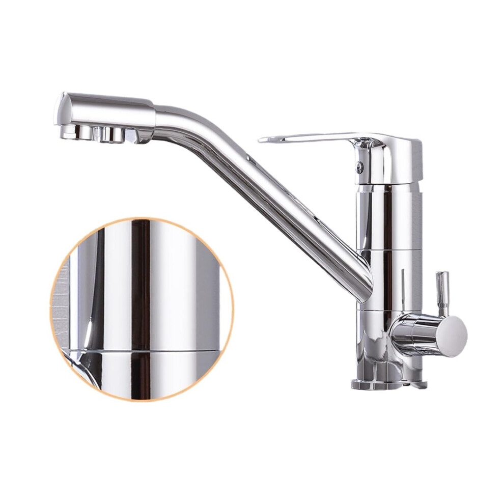 Dual Spout Kitchen Faucet With BuiltâIn Water Filter, 360 Swivel Mixer Tap For Hot And Cold Water 9330225461944