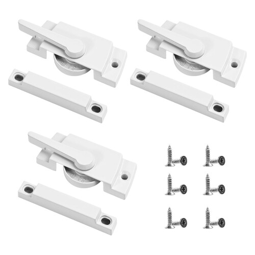 3Pcs Window Sash Lock Replacement Security Lock Window Sash Lock