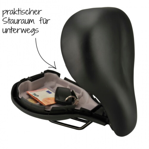 Fischer Sattel Touren/City Aufbewahrung Schwarz 1