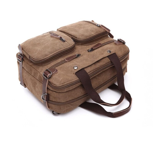 Canvas Laptop Bag Business Briefcase with Spacious Multi‑Purpose Design and Adjustable Shoulder Strap 2