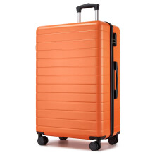 (Orange/Black, 28Inch) LARGE 28Inch Lightweight Luggage Hard Shell ABS Suitcase With 4 Wheels And 3-digit Combination Lock