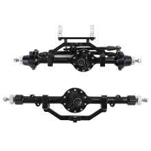 RC Crawler Axle Set CNC Aluminum Front and Rear for D90 Yota 1/10 Truck, Sealed Housing Upgrade