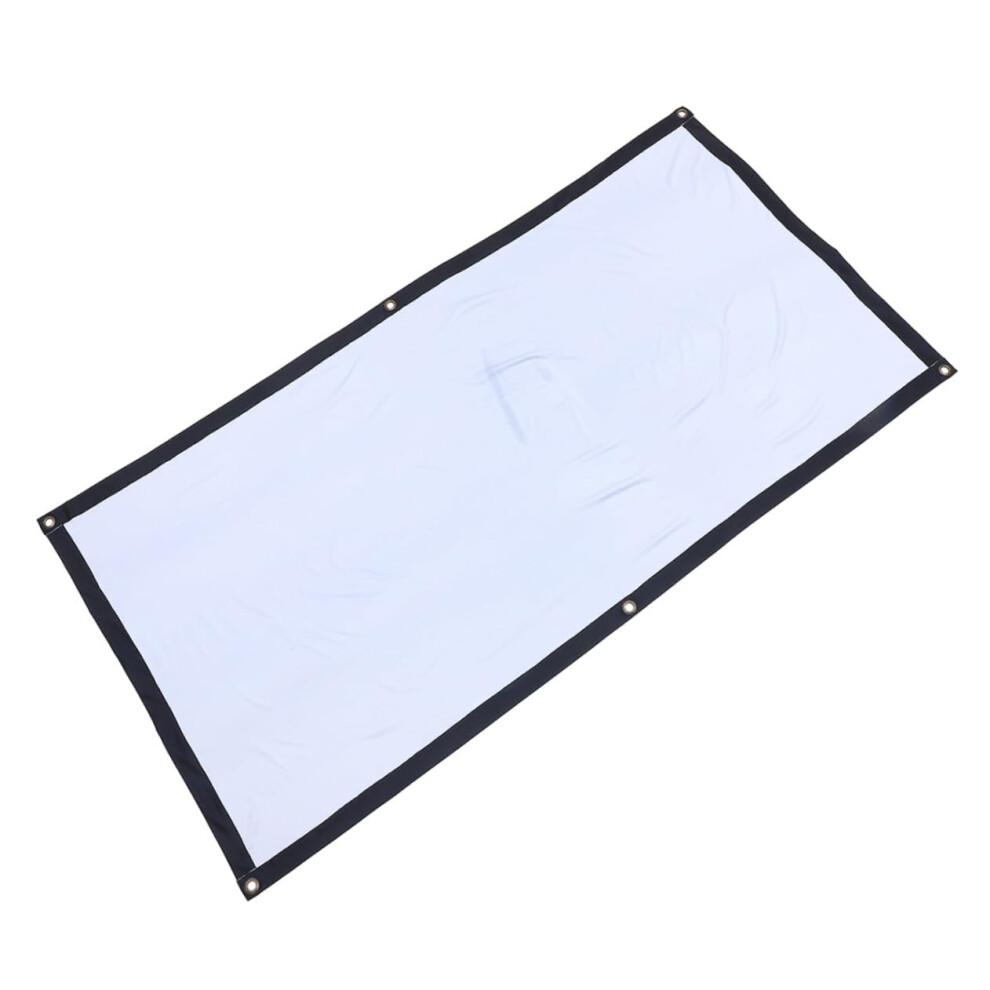 Retractable Foldable Projector Screen Anticrease Polyester With Hooks For Home Theater 9330225462927
