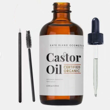 (1PCS) Castor Oil Organic (120ML), 100% Pure, Cold Pressed, Hexane Free. Nourishing Serum for Hair, Eyelashes, Eyebrows. Skin Moisturizer