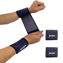 Adjustable Elastic Wrist Wrap for Sports, Breathable Support Bandage for Gym Training, Blue 40x7.5cm