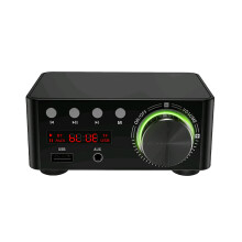 Bluetooth Amplifier 100W HiFi Stereo Amp with Bluetooth 5.0 Streaming Dual Channel Audio Receiver for Home Theater