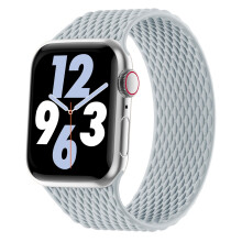 Braided Solo Loop Soft Silicone Stretchy Sport Band Strap for Apple Watch Series 10 9 8 7 6 5 4 3 2 1 SE Ultra