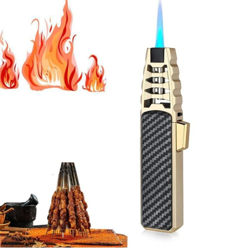 Refillable Butane Torch Lighter C11, Windproof Adjustable Flame Jet for Cooking and Camping