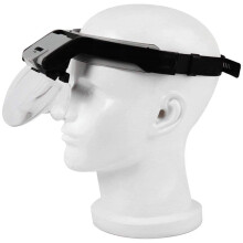 Head Mounted Magnifier with LED Light 1X‑4X Adjustable Headband Glass for Reading and Crafts