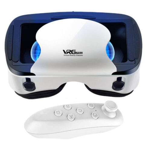 VR Headset 3D Virtual Reality Glasses with Remote Controller for Android and iPhone 5‑7 inch Phones