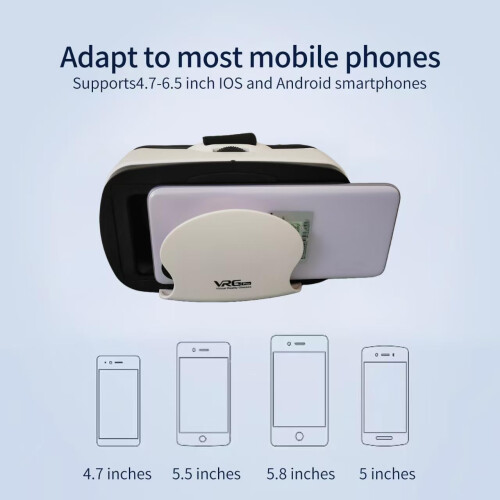 VR Headset 3D Virtual Reality Glasses with Remote Controller for Android and iPhone 5‑7 inch Phones 2