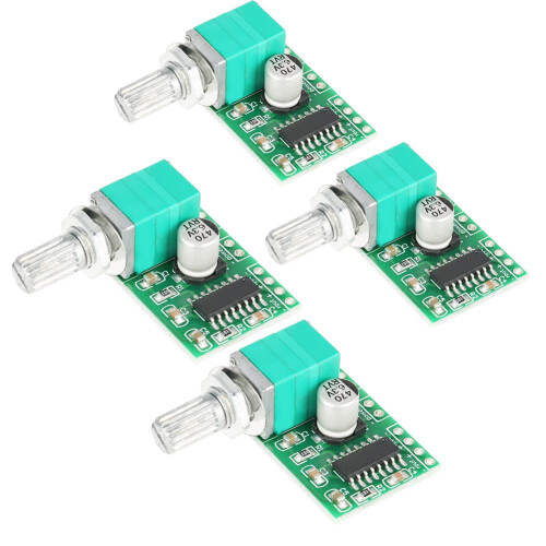 PAM8403 Amplifier Board 5V Stereo Audio Module with Potentiometer, Compact DIY Set 4pcs