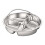 Divided Steam Plate With Raised Edges With Double Handle-4 1