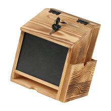 Wood Lockable Wall Mounted Suggestion Box With Removable