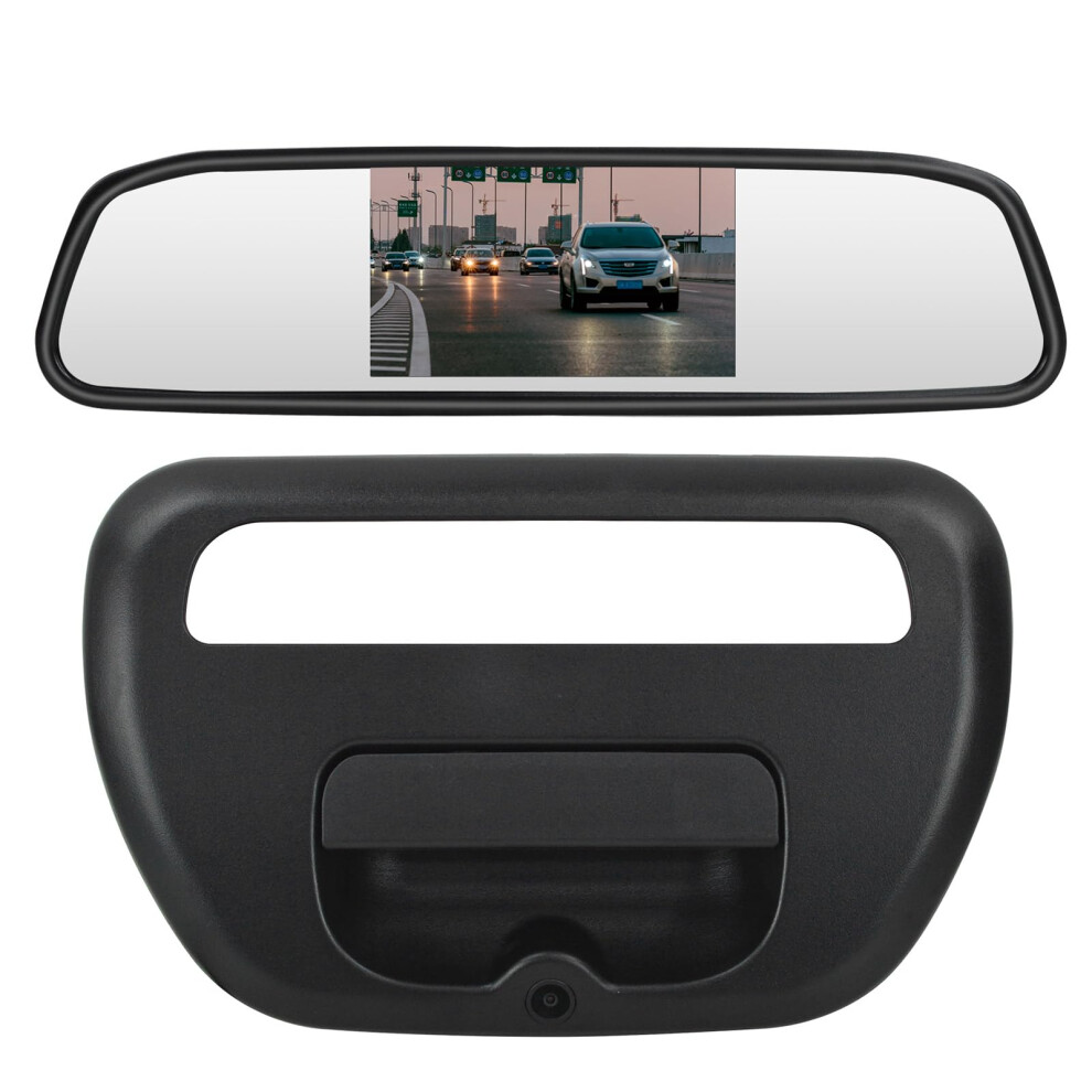 Tailgate Handle Backup Camera For Chevy Avalanche 2002Â2006 With 4.3' Ips Monitor, Wide Angle, Ip68 Waterproof, Night Vision, Easy Installation 9351714609371