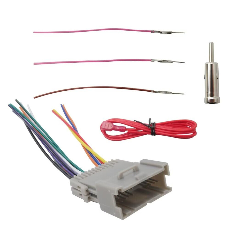 Car Radio Wiring Harness With Antenna Adapter PlugâAndâPlay For Gm Chevrolet Buick Cadillac 2002Â2008 9073542132127