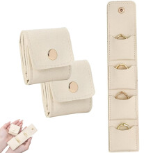 Travel Jewelry Organizer with Compact Foldable Design, AntiTangle Storage and Velvet Scratch Protection