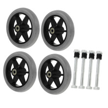 Wheelchair Replacement Wheels Easy Installation WearResistant Front Caster Wheels Durable Steel Axles