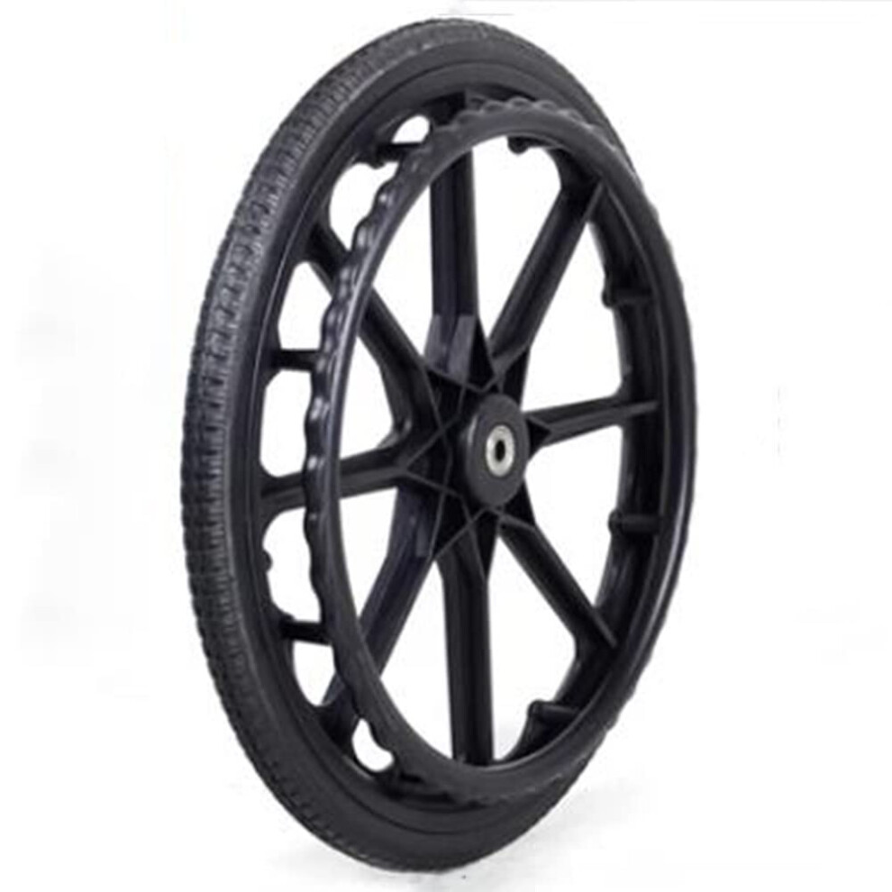22 Inch Solid Wheelchair Rear Wheel Replacement, NonâInflatable PU Tire, 12mm Bearing, Smooth Rolling