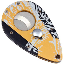 Cigar Gift Set with Stainless Steel Cigar Cutter Double Cut Precision Blades and Gunmetal Keychain Punch