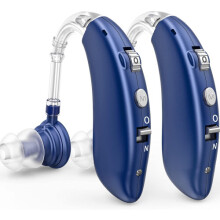 High-Performance Hearing Aids for Seniors Severe Hearing Loss, Rechargeable with Noise Cancelling(Blue)