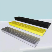 Plastic Threshold Ramp for Doorway, NonSlip Wheelchair Access, Durable Indoor Outdoor Use, Black 100x4x1cm