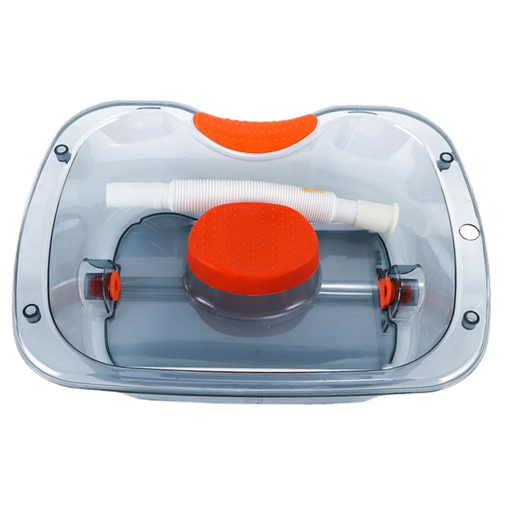 Portable Shampoo Basin with Ergonomic Headrest and Drain Hose for Bedside Hair Washing at Home