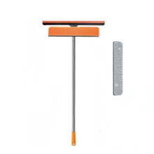 3 in 1 Window Cleaning Brush with Telescopic Handle, Rotating Glass Squeegee and Streak Pad (M)