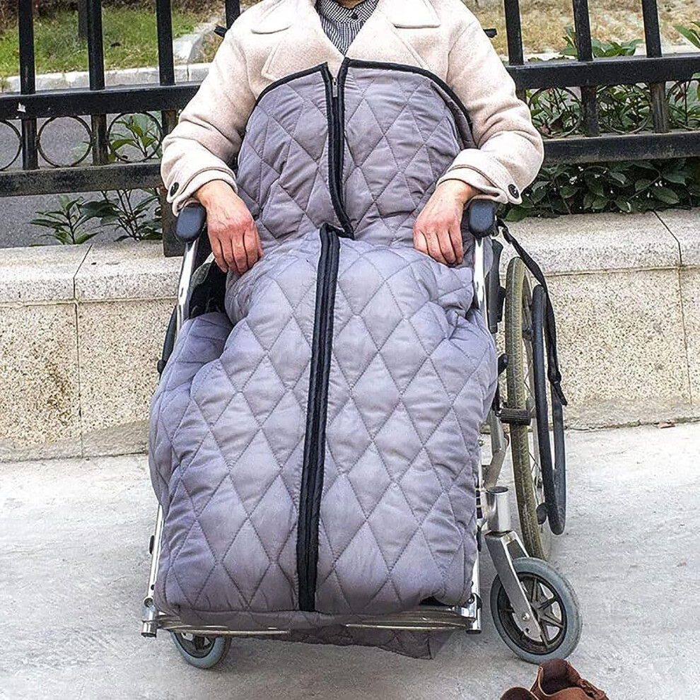 Waterproof Fleece Wheelchair Blanket with Thick Lining, Warm Leg Cover for Mobility Scooter Adults