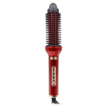 (Red) Rotating Hot Air Brush for Hair Dryer Volumizer Hair Straightener Curling Iron Automatic Curler Styling Brush -Sy