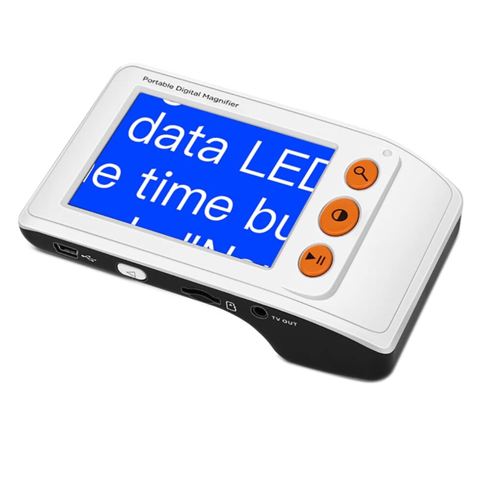 3.5 Inch Handheld Digital Magnifier with 25X Adjustable Zoom, 8 Color Modes and TV Output for Low Vision Reading