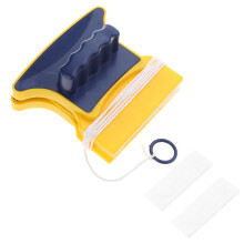 Magnetic Window Cleaner DualSided Glass Cleaning Tool with Replaceable Pads for Home and Car