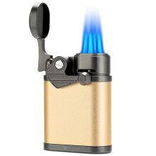 WSXEDCDHJ Butane Torch Lighter Color 2, Windproof Refillable Lighter with Adjustable Flame Control for Camping BBQ Kitchen Fireplace